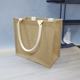 Muji ແບບດຽວກັນ A4 jute ງ່າຍດາຍ folding bag shopping bag Japanese style hand bag portable jute bag little red book storage bag