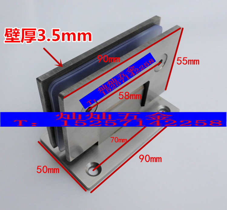 one thousand Accessories Wire Transfer 90 Degrees Wire Drawing Hinges Stainless Steel Bilateral Fixed Hinges 90 Degrees Bathroom Clips Glass Door Hinge