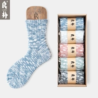 Liangpu phong cách dày dòng trong vớ nam vớ vớ cotton cỡ lớn vớ dày Nhật Bản retro thấm mồ hôi vớ vớ nam - Vớ nam vớ nike