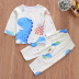 Summer childrens bộ đồ ngủ bằng lụa mỏng trai và bé gái máy lạnh phù hợp với bé mùa xuân mùa hè cotton lụa dài tay áo detat bộ. 