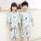 Childrens đồ ngủ cậu bé mùa hè mỏng bông ngắn tay áo điều hòa không khí cô gái quần áo mùa hè pajamaboys nhà quần áo bộ.