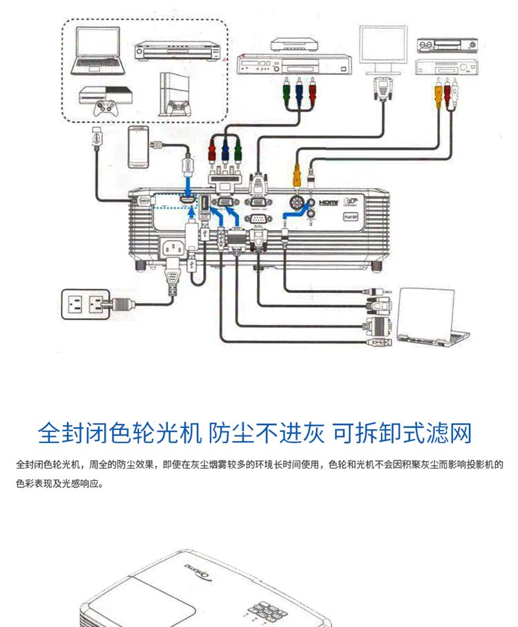 Máy chiếu Optoma kinh doanh tại nhà văn phòng đào tạo giáo dục kinh doanh họp lớp học sinh Giao diện HDMI Máy chiếu 3D HD 1080p rạp hát tại nhà 3D HD ngoài trời S341 - Máy chiếu máy chiếu giá rẻ dưới 1 triệu