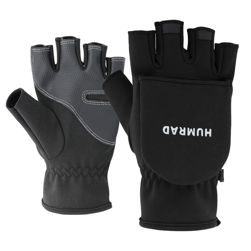 Bike Gloves Winter Warm Windproof Anti Splash Water Winter Fishing Half Finger Outdoor Sports Climbing Gloves Flip