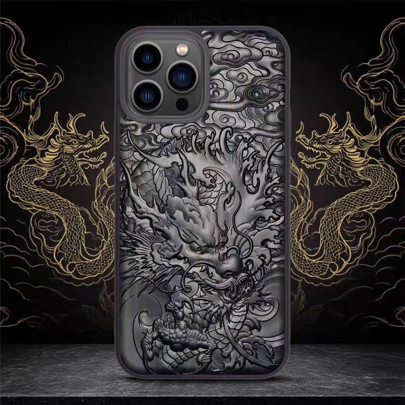 iPhone 15 Longteng Sihai 13Pro Max Wooden Phone Case Apple 14 Plus Purple Sandalwood 12Mini Anti-Drop Protective Case 11 Retro Embossed Xr Chinese Style Personalized Unisex Model Suitable for Both Men and Women