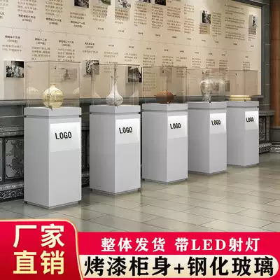 Painted glass display table Product counter Nakajima display table Company exhibition display counter Process sample cabinet