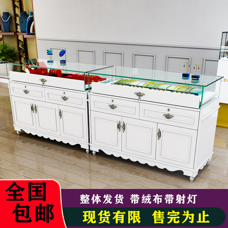 Jewelry display cabinet Jewelry display counter Glass display cabinet Jewelry cabinet Display cabinet Island cabinet European style simple