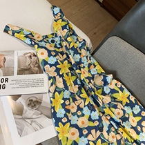 Hipster floral strap dress female summer 2021 new little man gentle sweet first love suspender skirt