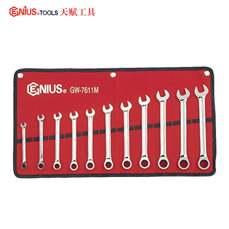 Canadian Talent GENIUS Import Ratchet Quick Wrench Group GW-7611M 11 pieces of 8mm-19mm