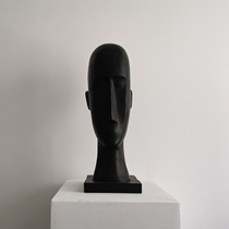 Collection) Black African portrait abstract sculpture Wai Ji Feng ornaments simple hotel home soft decoration supplies