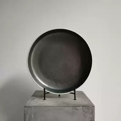 Set) handmade Oriental Ceramic fruit plate simple tableware art retro pottery decoration hotel homestay soft clothing