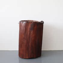 Collection of objects) Silent Wind Mega Wood Barrel Floral Wood Sculpture Vase Chinese Flower Arrangement Mercy hotel Minjuku Home Soft