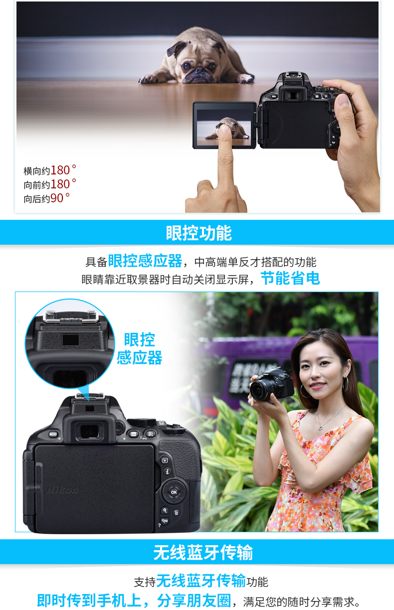 Máy ảnh nhập cảnh máy ảnh DSLR Nikon / Nikon D5600 - SLR kỹ thuật số chuyên nghiệp máy ảnh kỹ thuật số