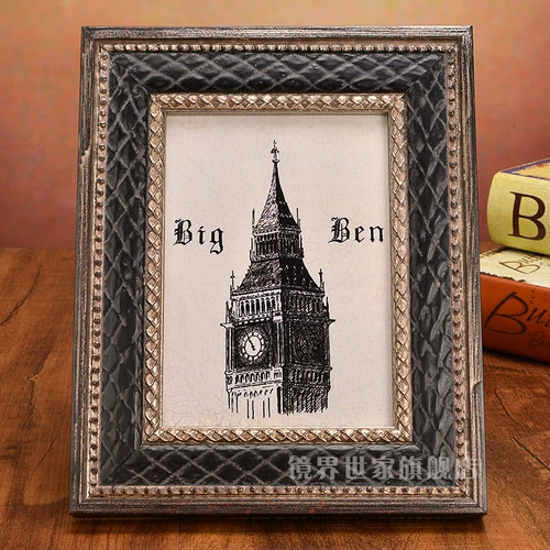 镜界世家 Ретро фоторамка из натурального дерева, ностальгия, 10 дюймов