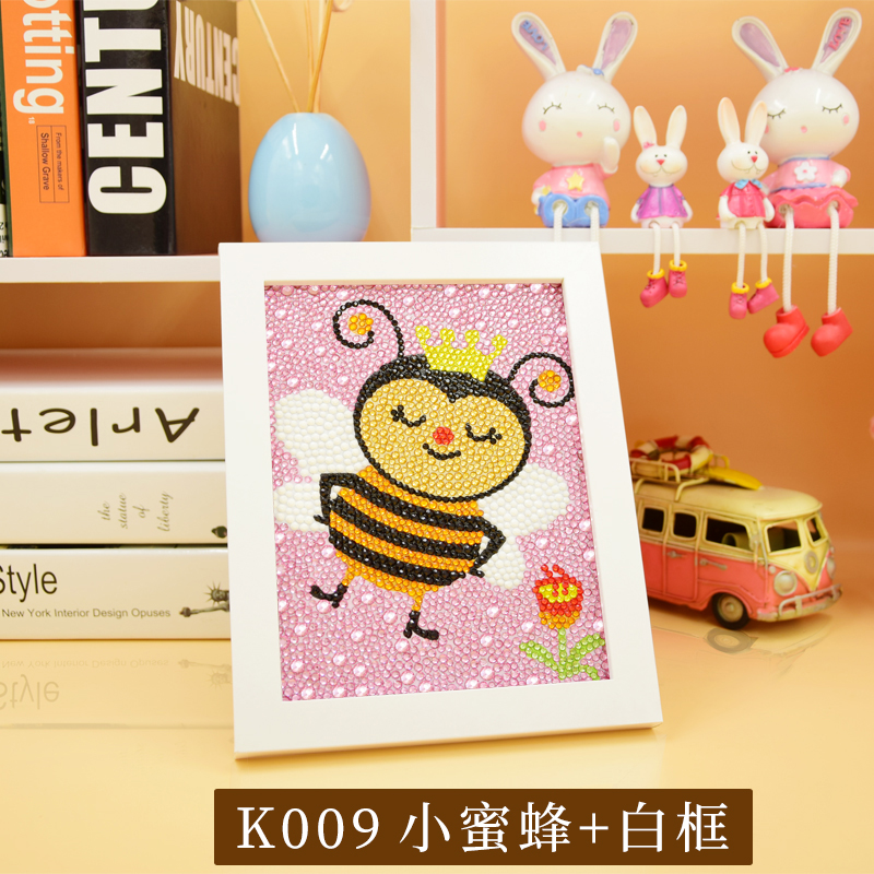2019 mới đầy đủ kim cương điểm vẽ kim cương gắn liền với khâu miếng nhỏ đơn giản đáng yêu bức tranh thêu kim cương nề khung nhẹ - Công cụ & phụ kiện Cross-stitch tranh thêu chữ thập lưu thủy sinh tài
