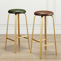 Nordic light luxury bar chair ins net red bar high stool Modern home bar chair Milk tea shop front desk bar chair