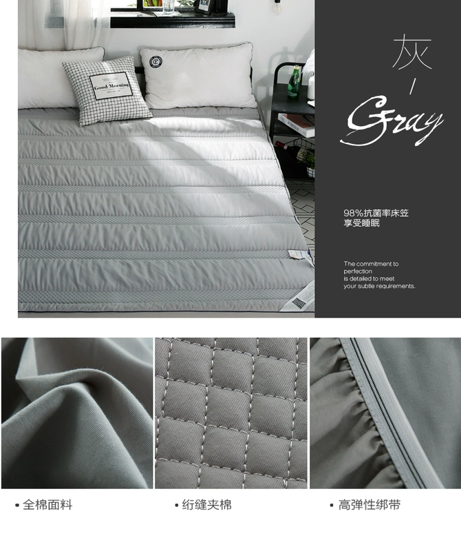 Bông kháng khuẩn giường trải giường cotton 笠 mảnh duy nhất Simmons bảo vệ bìa bụi quilt bao gồm tất cả có thể tháo rời nệm bìa Ga phủ giường là gì