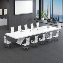 Creative furniture white paint large conference table shaped long table fashion atmosphere meeting table personality negotiation table
