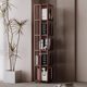 Rotating bookshelf Home living room movable multi-layer storage shelf Solid wood space-saving storage artifact Simple bookcase