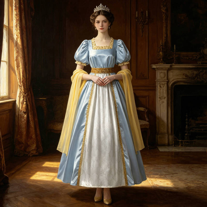 New Style Women's Dress, Medieval Retro Ball Gown, Long Dress, Cosplay Stage Performance Costume