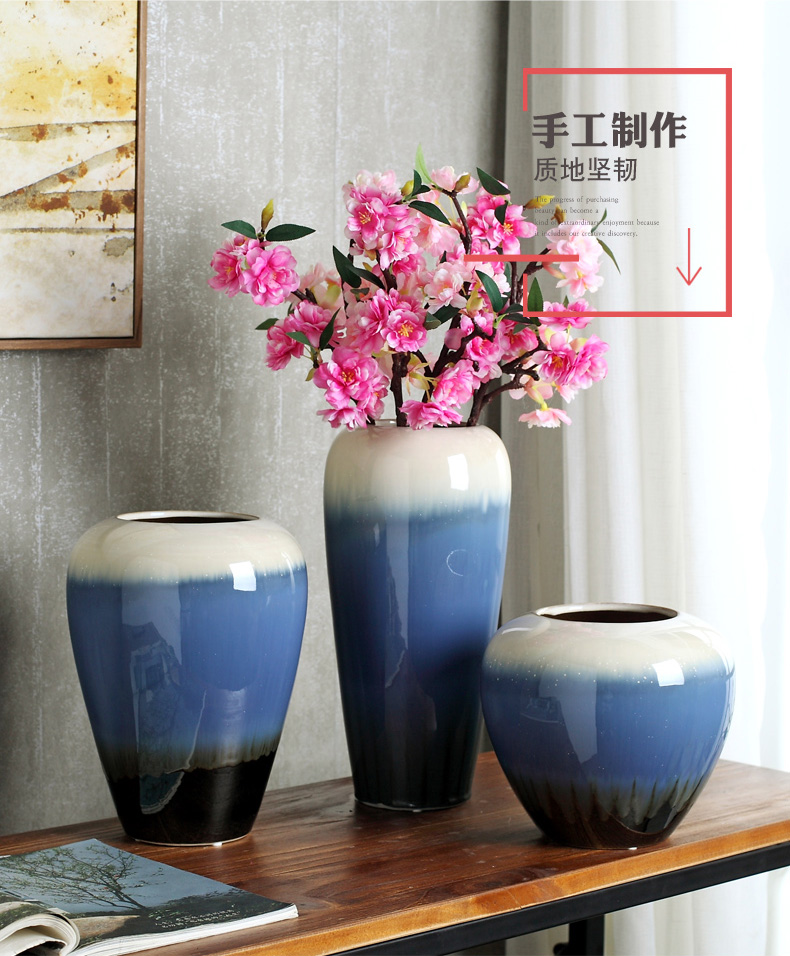 Ceramic vase three - piece furnishing articles I and contracted sitting room TV cabinet table home decoration decoration is a wedding gift