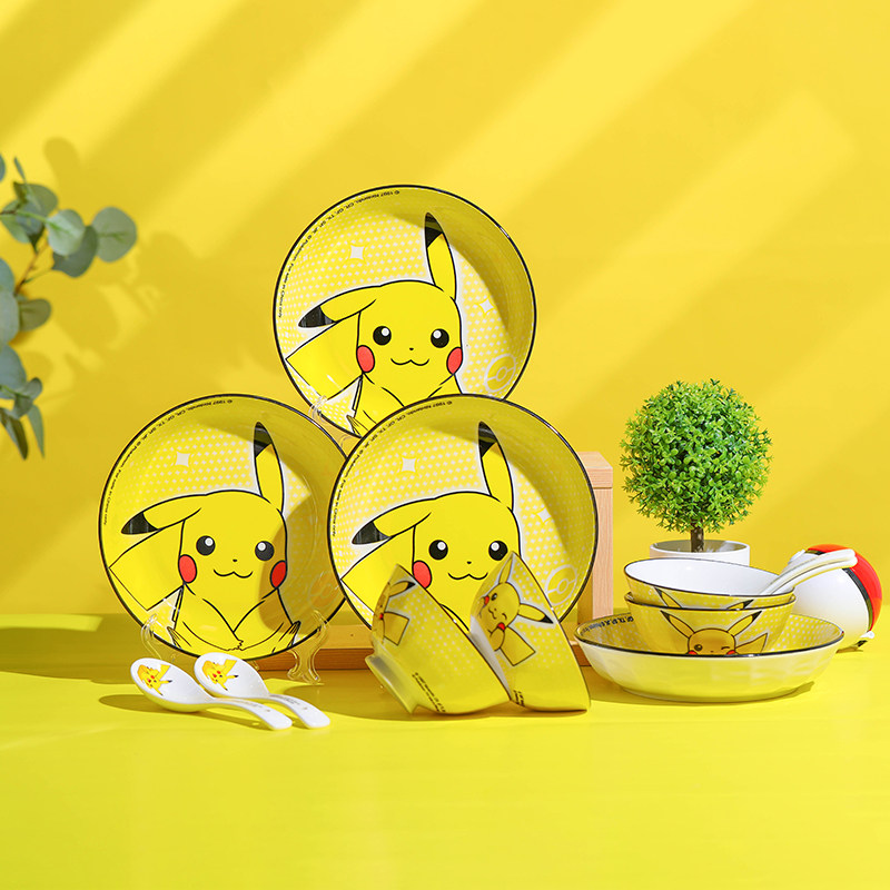 Shun Xiang Bao Can Dream Joint Ceramic Cutlery Cutlery Dish Suit Home Day Style Cartoon Dish Salad Noodle Bowl Big Soup Bowl