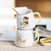 Creative ceramic cartoon water Cup student super cute girl mug Shunxiang Pikachu Nordic household coffee cup