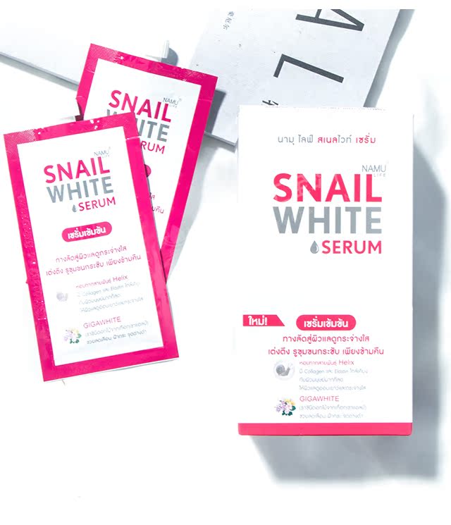 Thái Lan SNAILWHITE Shi Niwei White Snail Thanh niên làm sáng da mặt Tinh chất làm sáng da tinh chất cá hồi