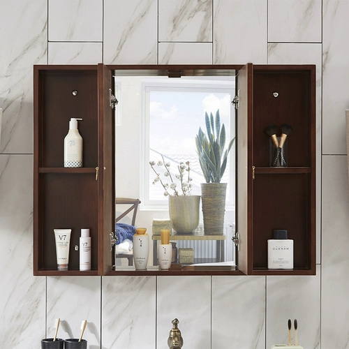 Новая китайская в стиле ванная комната скрытая зеркальная шкаф висеть в стиле стена -зеркальная стойка фэн -шуи