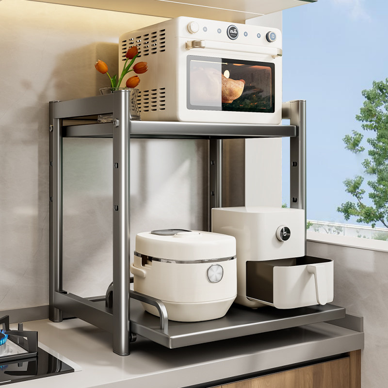 Microwave oven containing shelf Kitchen Countertops Versatile desktop Layered Oven Air Fryer electric rice cooker Cookers-Taobao