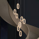 Staircase Light, Light Luxury Crystal Chandelier, Modern Minimalist Dining Room, Duplex Villa, Living Room Light, Staircase Chandelier, Long Chandelier