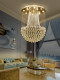 Crystal Chandelier Round Modern Minimalist Duplex Staircase Chandelier Villa Living Room Large Chandelier Creative Dining Room Chandelier