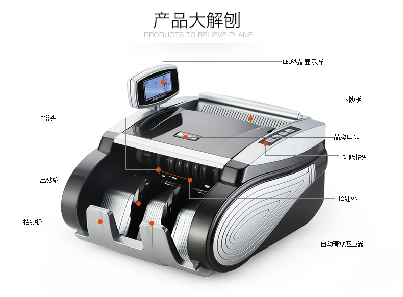 维融B类验钞机银行专用点钞机小型家用办公便携式2017新版人民币