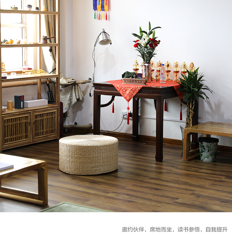 Futon đệm thiền đệm dày dệt tay rơm thảm tatami thiền đệm pad thờ phượng mat Phật thiền yoga - Ghế đệm / đệm Sofa đệm ghế gỗ bằng da