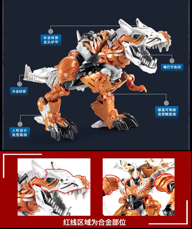 Biến dạng Overlord Đồ chơi khủng long King Kong 5 Steel Suowei Zhentian Phiên bản hợp kim Optimus Prime Phiên bản phim Robot - Gundam / Mech Model / Robot / Transformers