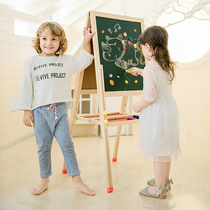 Mimizhi play liftable folding childrens drawing board easel double-sided magnetic small blackboard household support writing