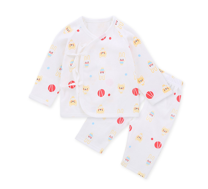 Bộ đồ lót trẻ sơ sinh Pureborn 0-3 tháng Quần áo cotton cho bé Quần dài tay ren-up thời trang cho bé gái