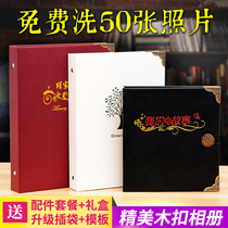 Wooden buckle diy album Handmade creative Couple Romantic album This photo album Souvenir album Polaroid Valentines Day gift