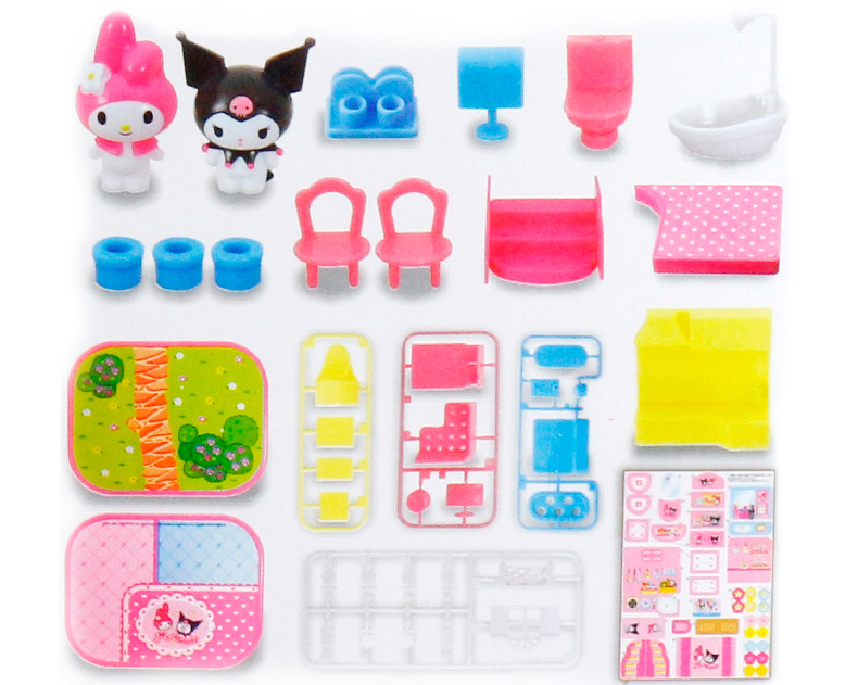 HELLOKITTY Hello Kitty Câu chuyện đường phố Hài hòa kt Mô phỏng Phòng bé gái Chơi Nhà Bộ đồ chơi ô tô đồ chơi