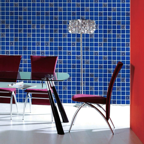 Керамическая мозаика синяя лед