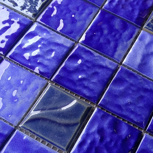 Керамическая мозаика синяя лед