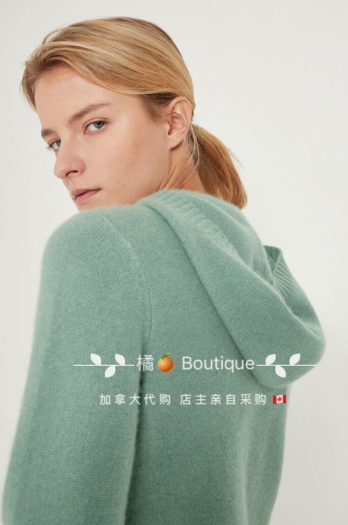 Сейчас*клуб Монако покупка товаров кашемир закрытый свитер Boiled Cashmere Hoodie 