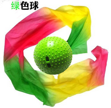 Two Guangyu tai chi soft ball rings practice ball silicone ball rainbow long silk ball performance ball color yarn