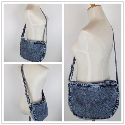 Sen Department 2022ins neutral messenger bag denim snowflake one-shoulder messenger bag male and female students schoolbag dumpling bag tide