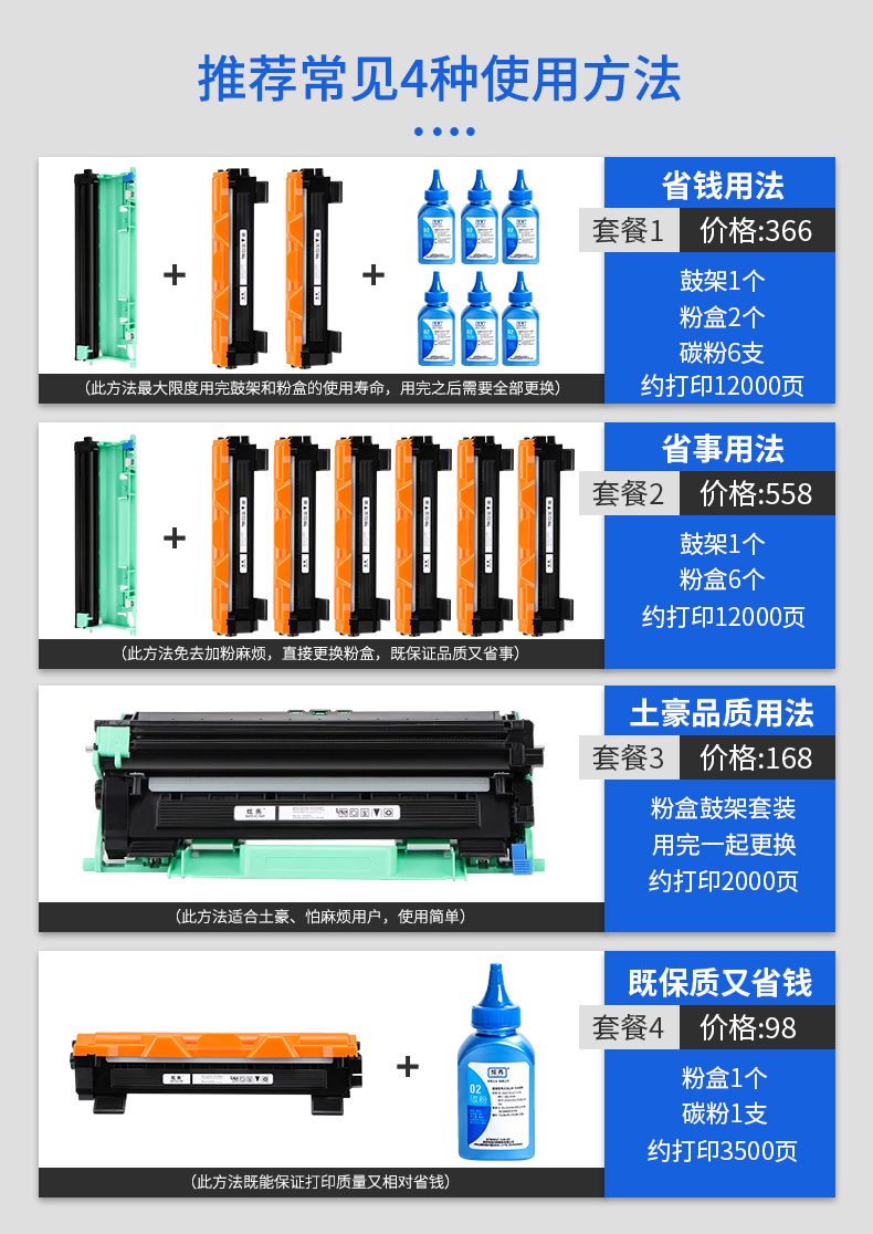 Làm sáng cho máy in anh em DCP-1608 hộp mực anh em trống dính dễ dàng để thêm bột mực đen và trắng mực mực anh em 1608 hộp mực anh em 1608 hộp mực trống - Hộp mực hộp mực canon mf241d