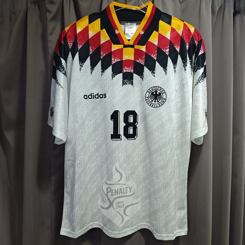 1994 German Team Home Retro Football Casual Culture Short-Sleeved Jersey Jn3705 1994 German Team Home Retro Football Casual Culture Short-Sleeved Jersey Jn3705