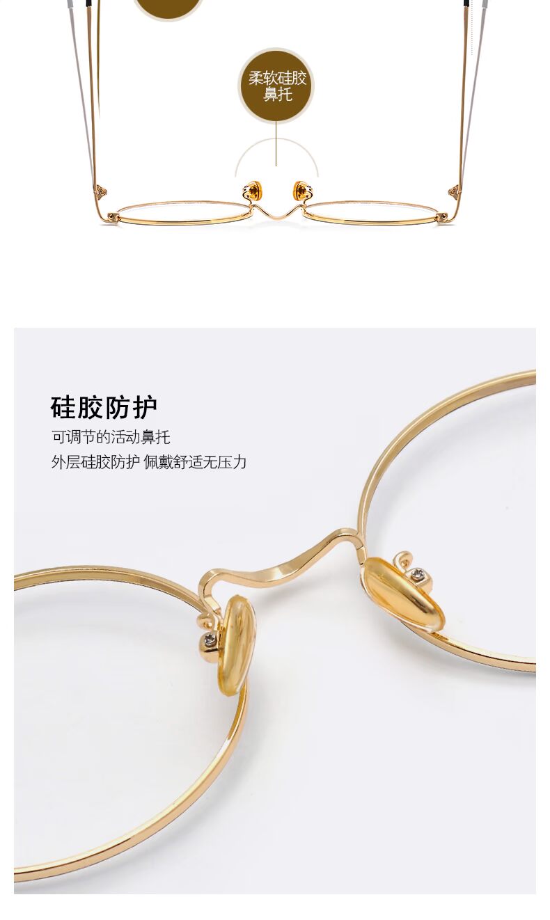 Mắt kính mắt nữ phiên bản Hàn Quốc của thủy triều có một số dây vàng Sven cặn bã retro tròn mắt tròn nam kính gm southside