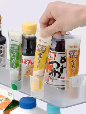 Japanese imported household refrigerator sauce storage layer rack salad sauce mustard sauce bag storage box mini rack hanging