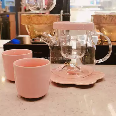 Spot costa mother-in-law pot, one pot, two cups of glass double tea set, office and home teacups, large capacity