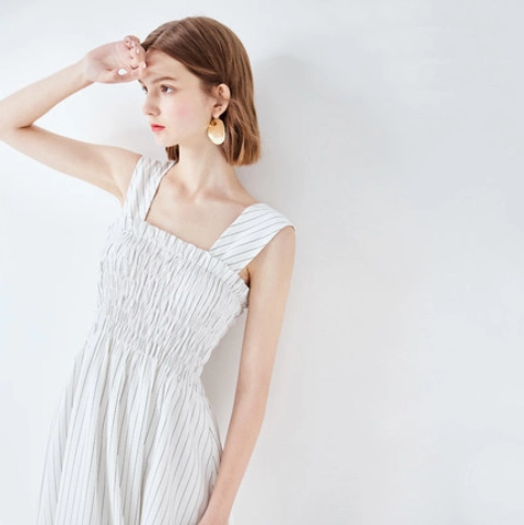 kk2020 new lady eo nhẹ nhàng siêu tiên chic chic bellflower váy dài váy rất cổ tích mùa hè - Váy eo cao
