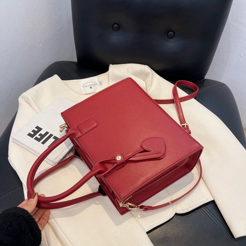 Портативная красная вместительная и большая сумка через плечо для невесты, изысканный стиль